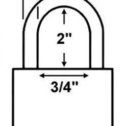 Made In USA 52720 Brass Padlock All Weather Padlocks