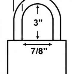 All Weather Padlocks Made In USA 52830 Brass Padlock