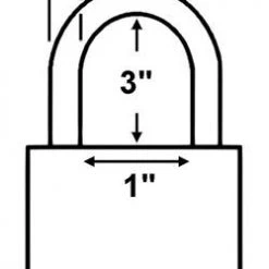 Made In USA 52920 Brass Padlock All Weather Padlocks