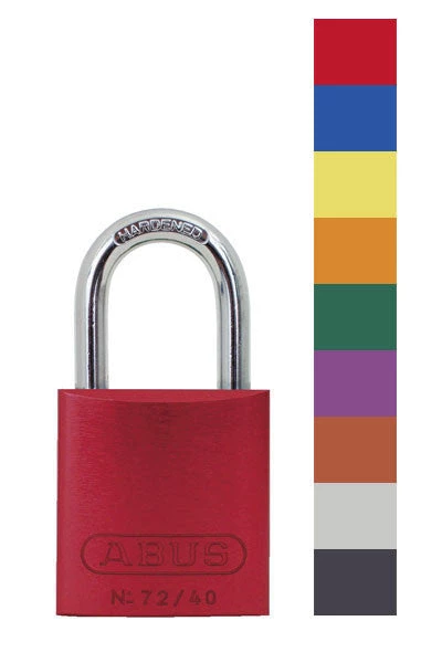 Abus Lock 72/40 Safety Lockout Padlock Aluminum Padlocks 1 Abus Lock 72/40 Safety Lockout Padlock Aluminum Padlocks