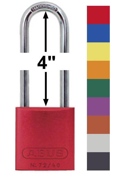 Aluminum Padlocks Abus Lock 72/40HB100 Safety Lockout Padlock 1 Aluminum Padlocks Abus Lock 72/40HB100 Safety Lockout Padlock